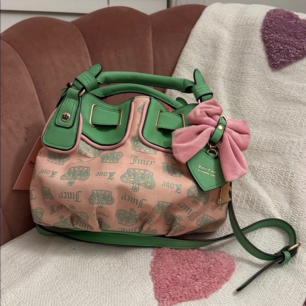 Juicy Couture Green and Pink Mini Bag